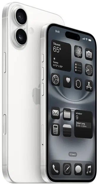 iPhone 16 128 GB - Wäiss - Ongeschloss – Foto 1 vun 3