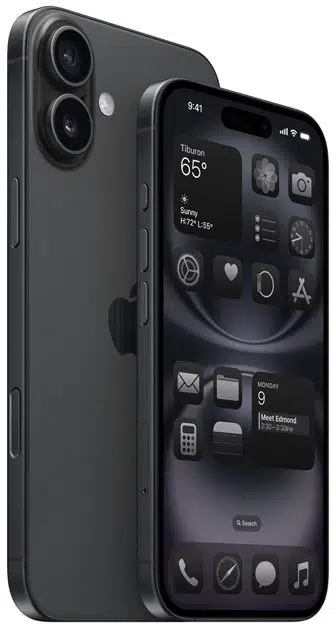 iPhone 16 128 GB - Schwaarz - Ongeschloss – Foto 1 vun 3