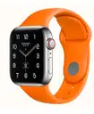 Apple Watch Série 9 Hermès 41mm (GPS + Cellular) bracelet silicone Oranžová Hermès – fotka 1 z 5