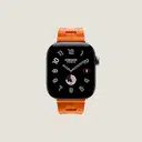 Apple Watch Série 9 Hermès 41mm (GPS + Cellular) bracelet silicone Oranžová Hermès – fotka 5 z 5