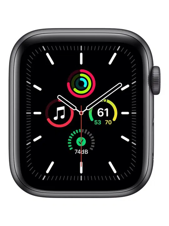 Apple Watch Series SE 1 (2020) GPS 44 mm - Aluminium Weltraumgrau - Bracelet sport Schwarz – Foto 1 von 2